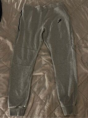 DOYOUEVEN Men’s Grey SlimFit Joggers with DYE Logo, Size XXL